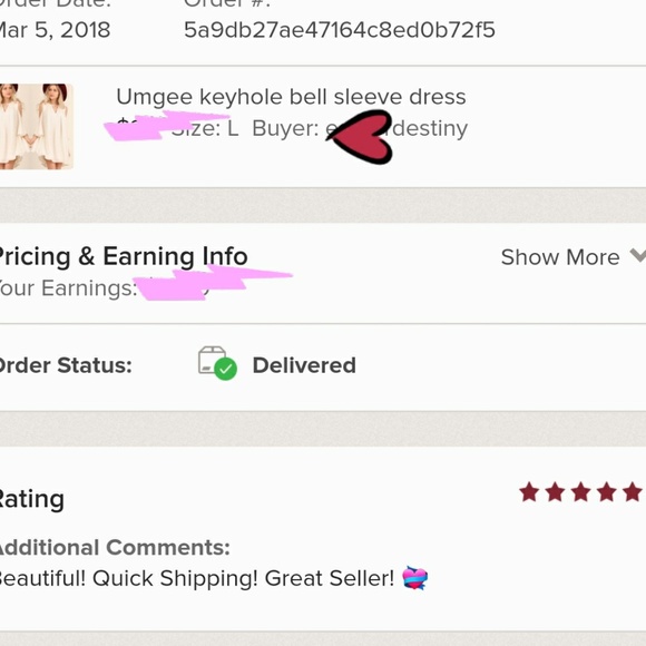 LAST MED Umgee keyhole bell sleeve dress - Picture 2 of 5